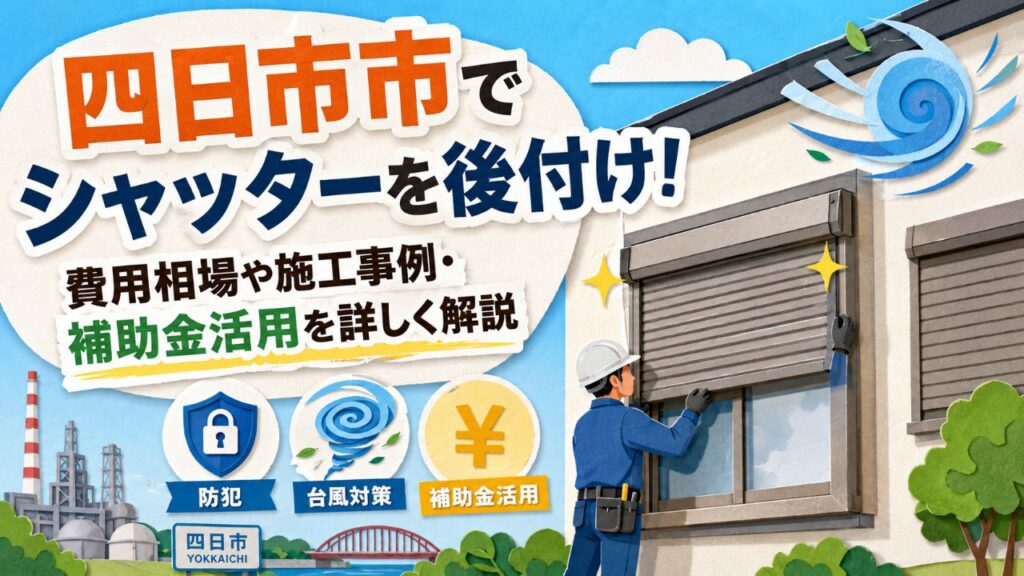 四日市市でシャッターを後付け！費用相場や施工事例・補助金活用を詳しく解説