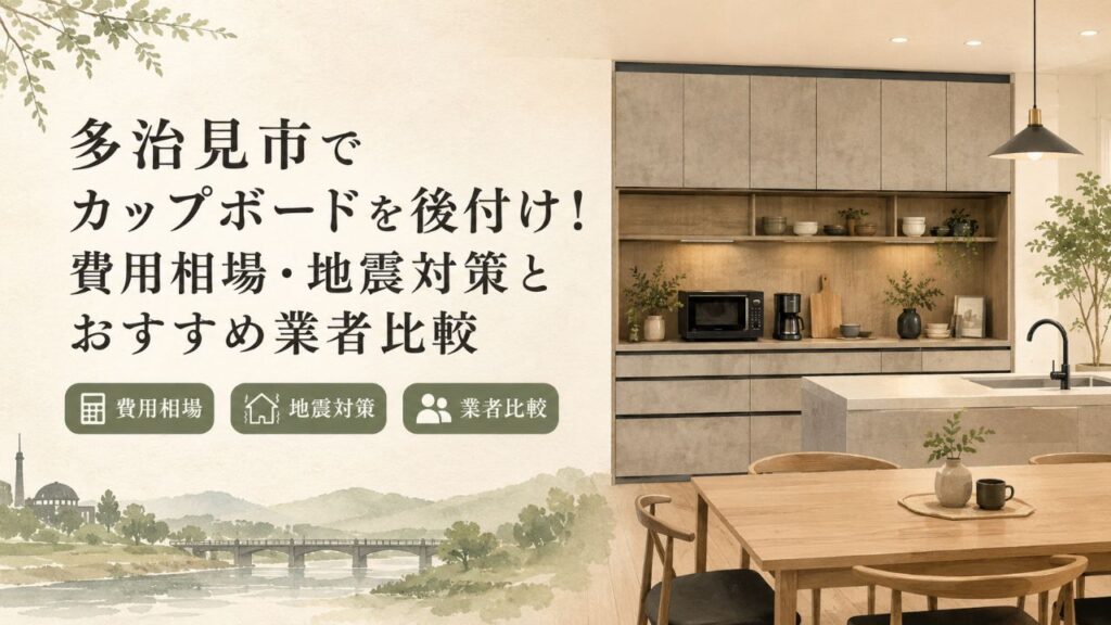 多治見市でカップボードを後付け！費用相場・地震対策とおすすめ業者比較