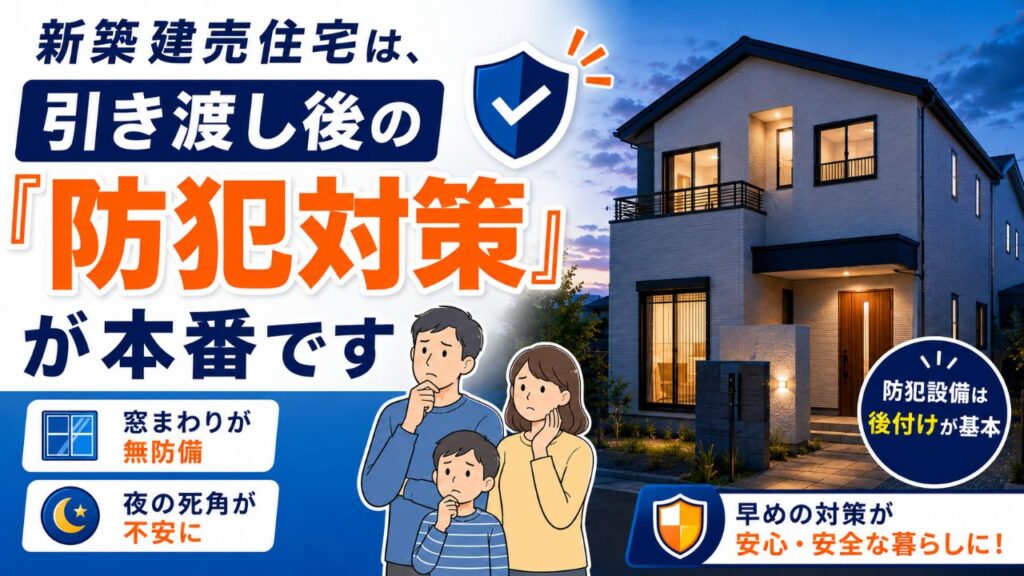 新築建売の防犯対策！入居前に必須のオプション工事とはオプション工事 