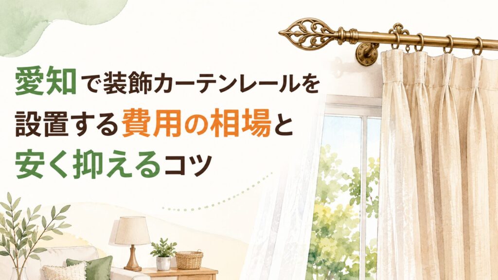 愛知で装飾カーテンレールを設置する費用の相場は？複数窓でお得にする方法も解説