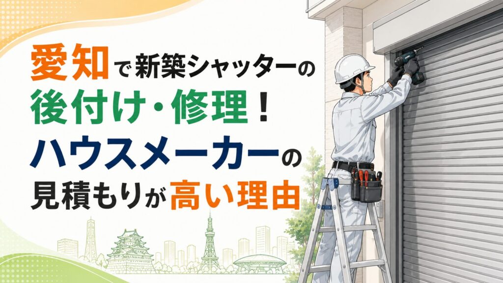 愛知でシャッター後付け・修理！費用相場と失敗しない業者の選び方