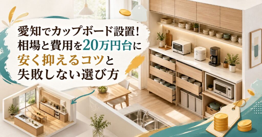 カップボードの後付け工事が格安！キッチン収納を美しく機能的に 