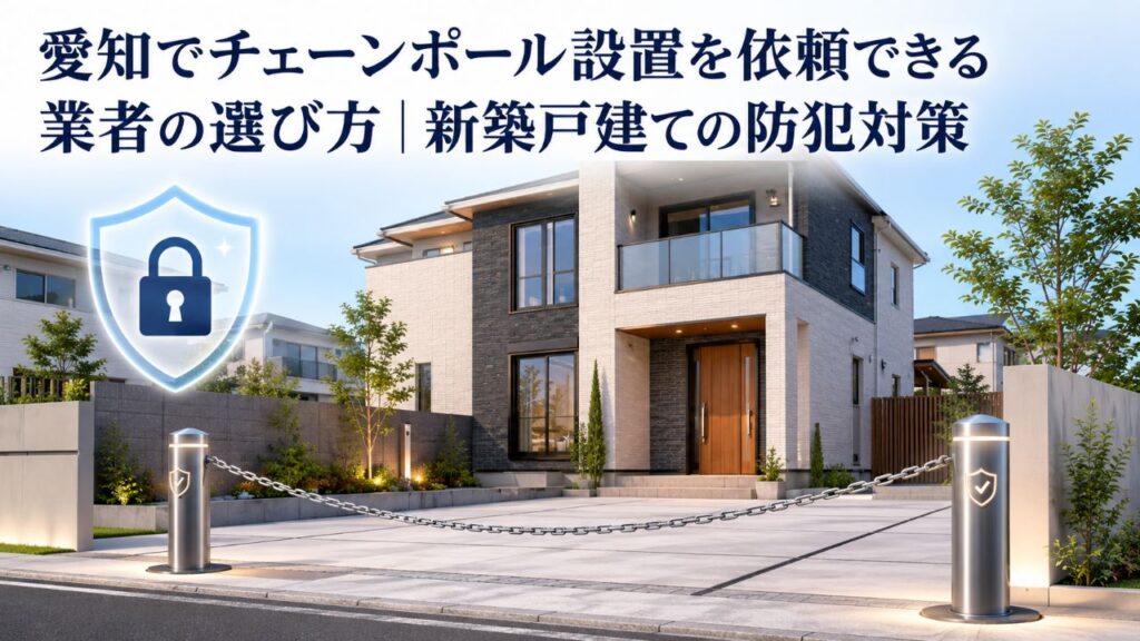 愛知でチェーンポール設置を依頼できる業者の選び方｜新築戸建ての防犯対策