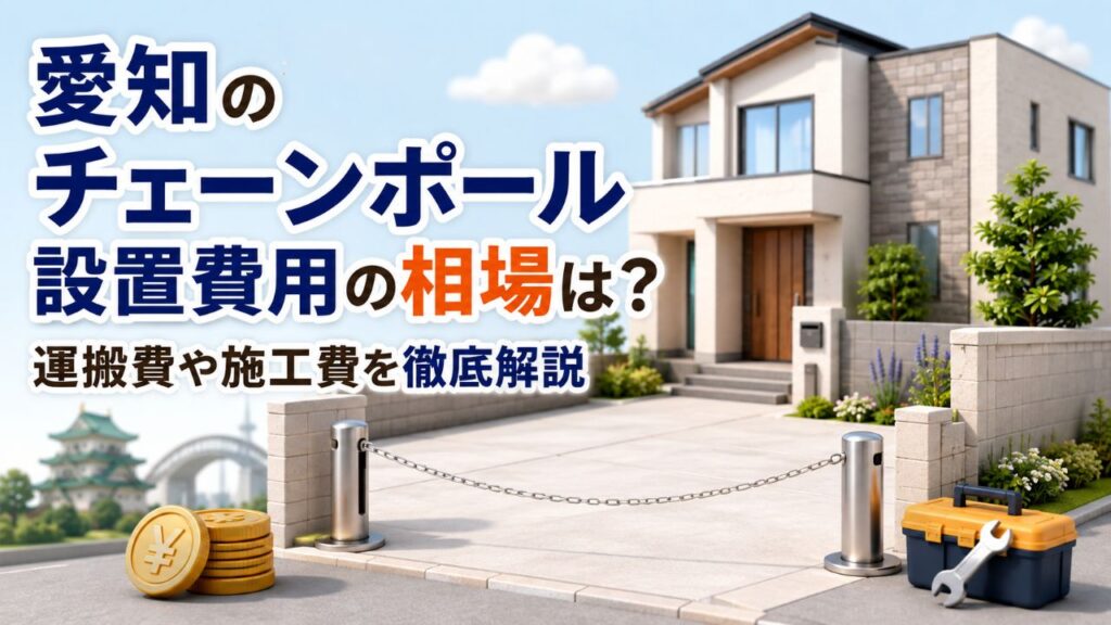 愛知のチェーンポール設置費用の相場は？運搬費や施工費を徹底解説